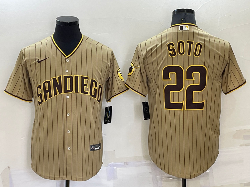 Men's San Diego Padres Juan Soto #22 Tan Jersey